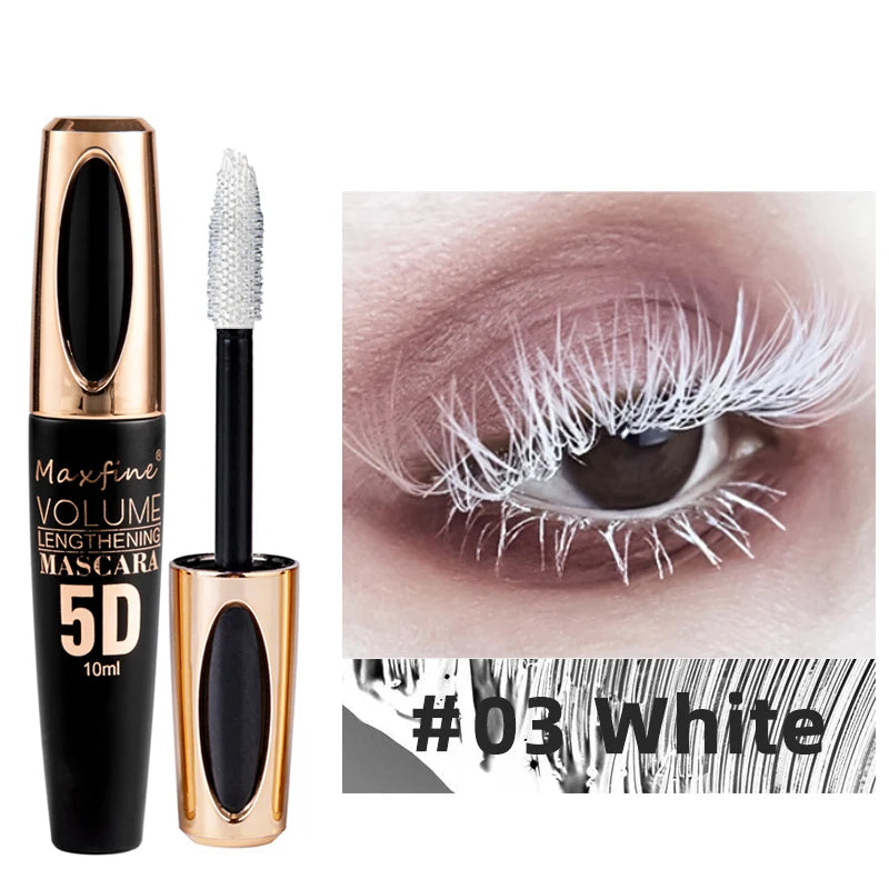 Mascara 5D fibres de soie grands yeux noir intense longue tenue waterproof