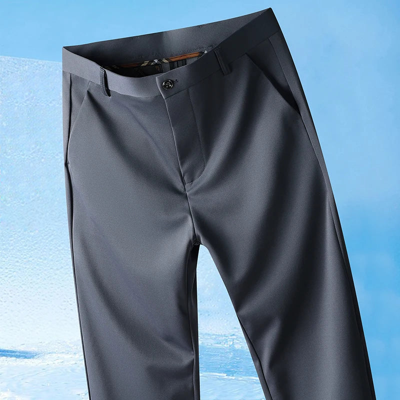 Pantalon d’Été Homme 29-42 – Léger, Coupe Droite, Extensible, Sans Repassage, Tissu Doux et Rafraîchissant