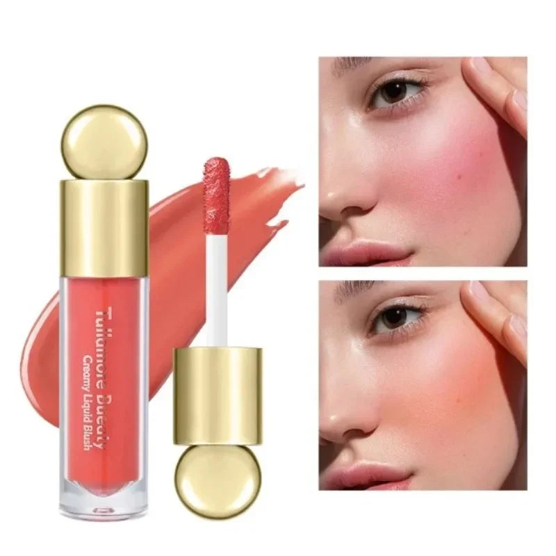 Blush liquide mat velours – Teinte orange pêche pour le visage, pigment longue tenue – Couleur naturelle pour joues, crème ombre à paupières, maquillage cosmétique