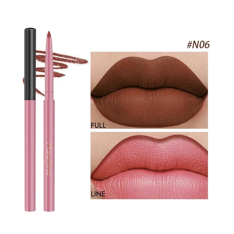 Set 18 Couleurs Crayons à Lèvres et Maquillage – Velours Mat, Longue Tenue, Waterproof, Teintes Légères, Facile à Appliquer, Inclut Crayon Sourcils et Fard à Paupières