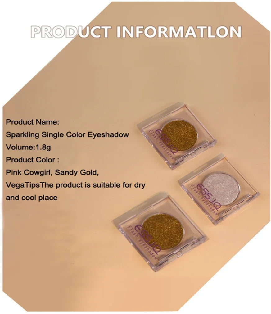 Palette Fard à Paupières Pro — Tenue Longue, Mono Couleur, Waterproof, Fini Nude, Perlé, Mat et Pailleté, Ombre à Paupières pour Maquillage Professionnel