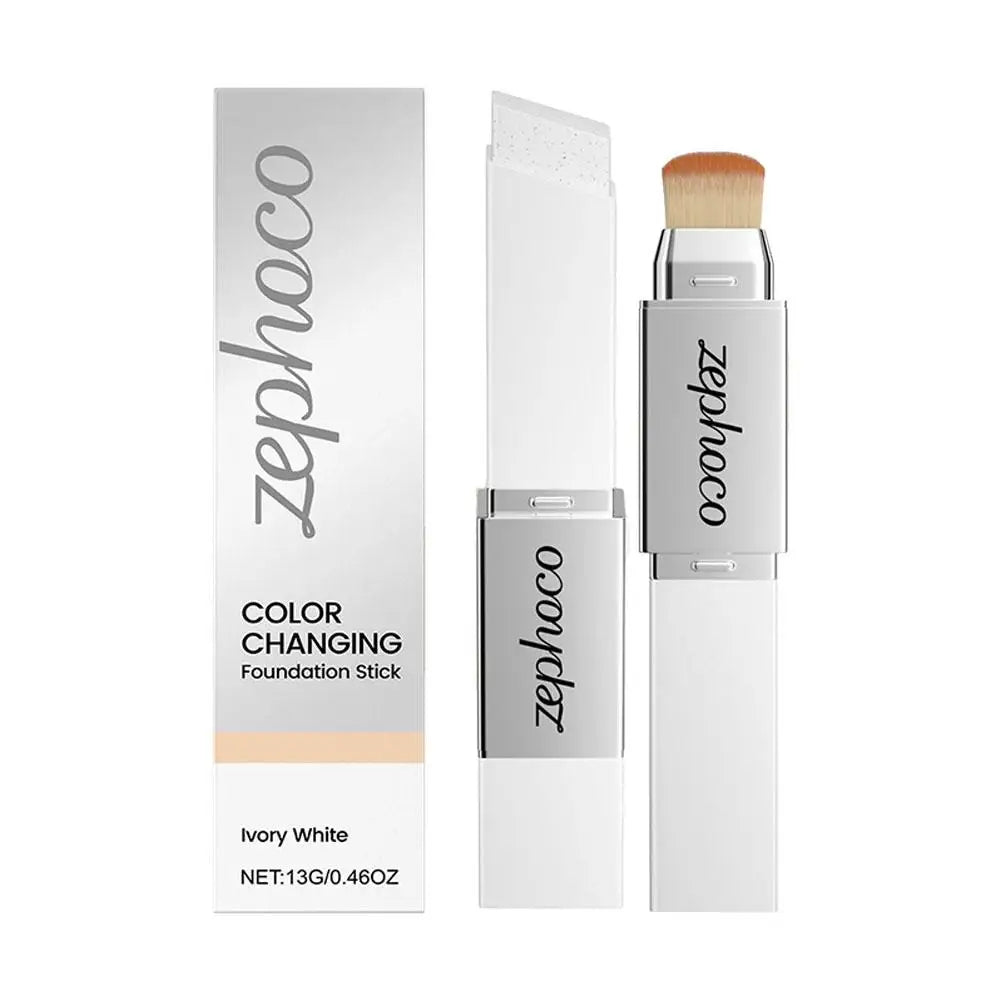 Fond de Teint Stick Changeant de Couleur – 3 Couleurs, Léger, Hydratant, Illuminateur, Mat, Correcteur Longue Tenue, Base de Maquillage