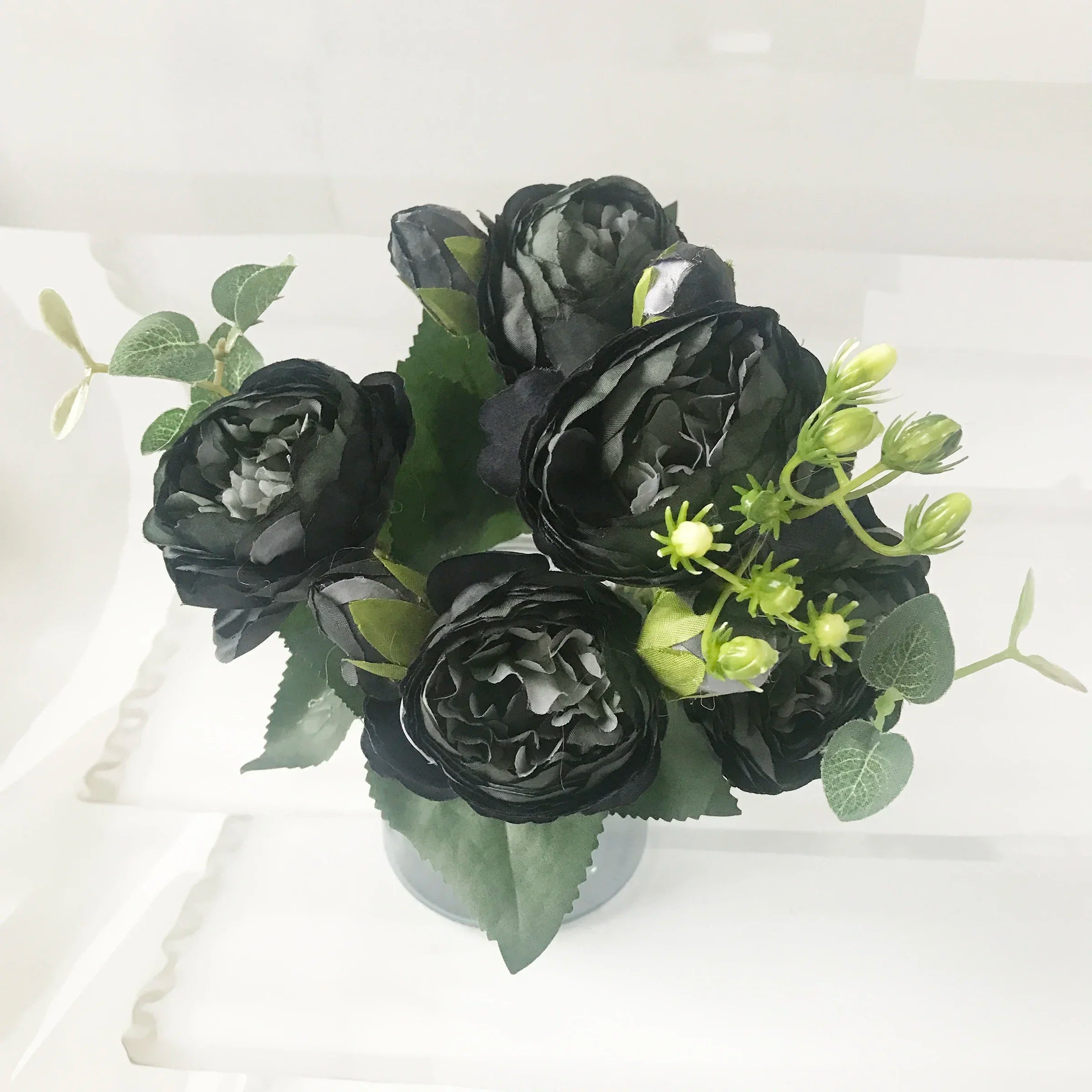 30CM Silk Peony Bouquet – Artificial Pink Flowers for Home & Wedding Décor