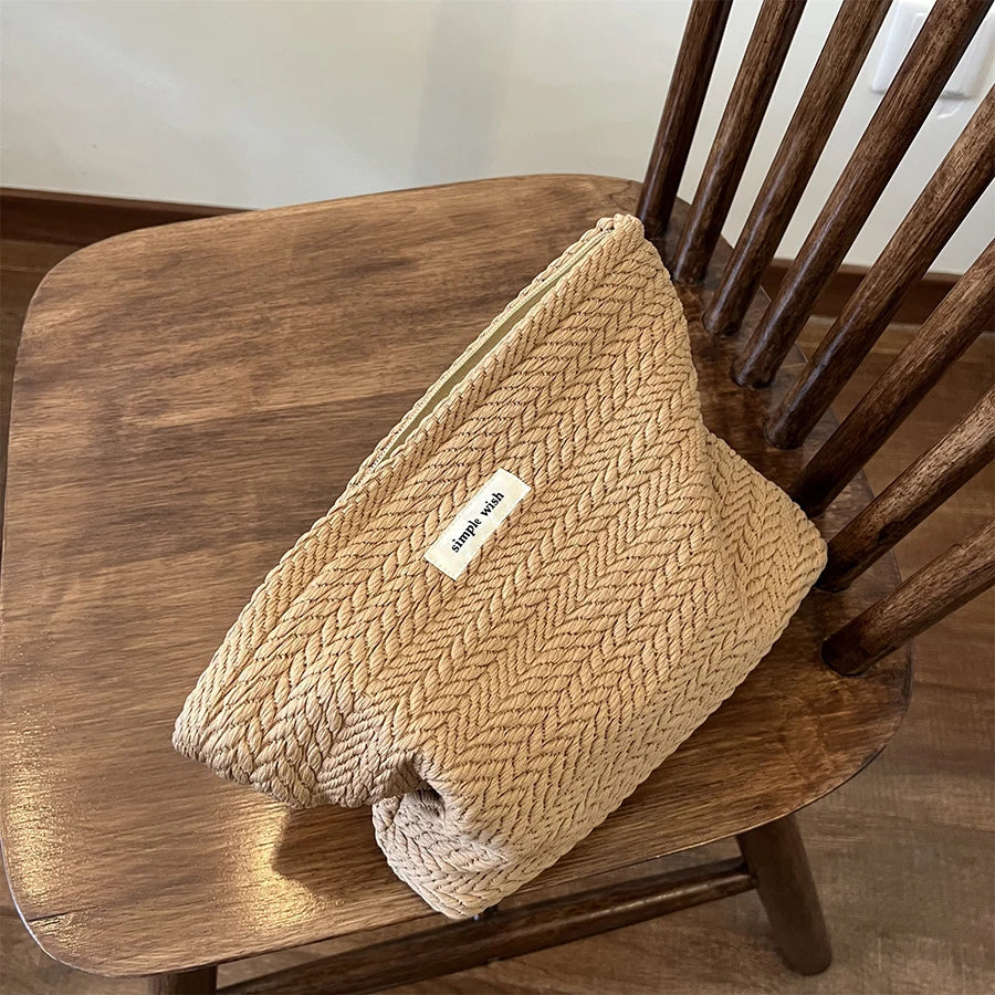 Woven Cosmetic Travel Bag