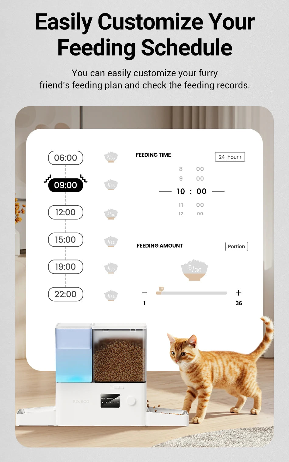 8.5L Smart Automatic Pet Feeder & Gravity Water Dispenser – Wi-Fi Food Station