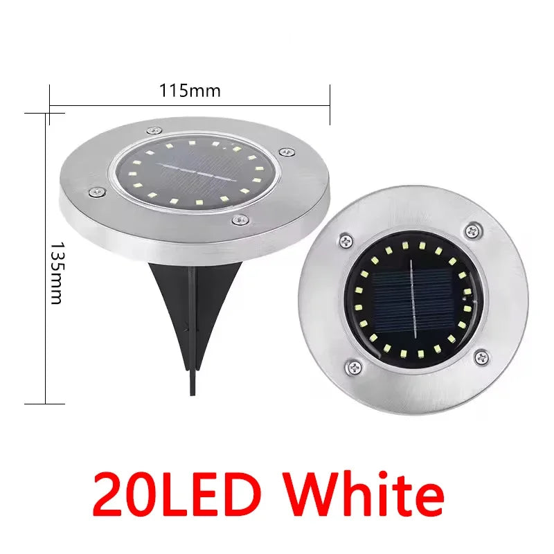Solar Ground Lights – Outdoor LED Disk Lights for Garden & Pathway Décor