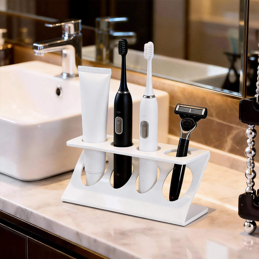Multi-Functional Toothbrush Storage Rack – Bathroom Organizer Stand