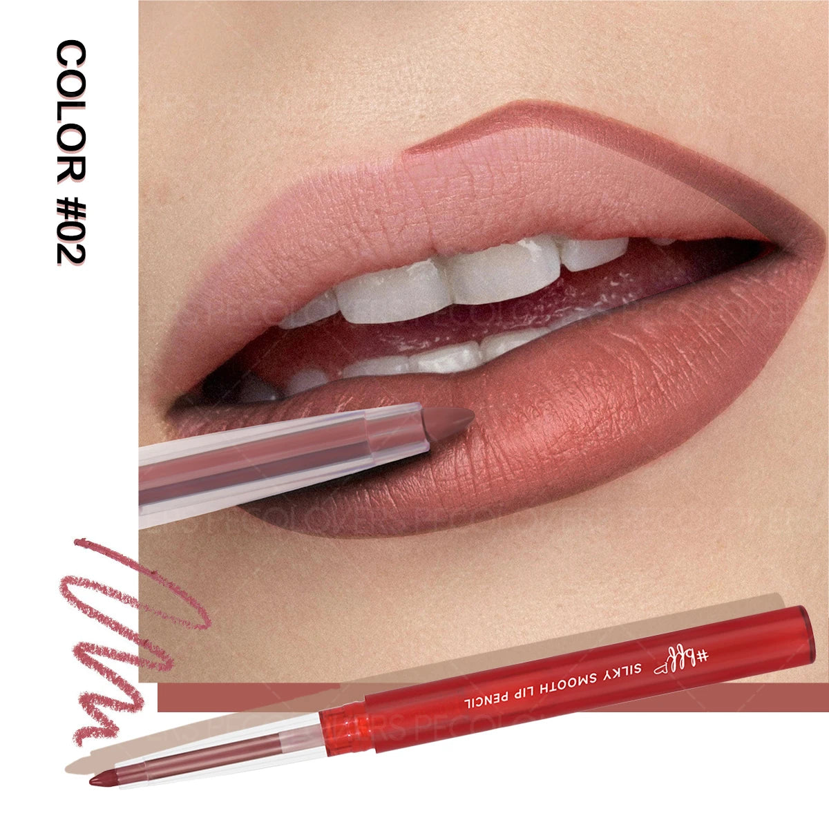 Crayon à Lèvres Mat Nude – Longue Tenue, Waterproof, Fini Brillant, Maquillage des Lèvres