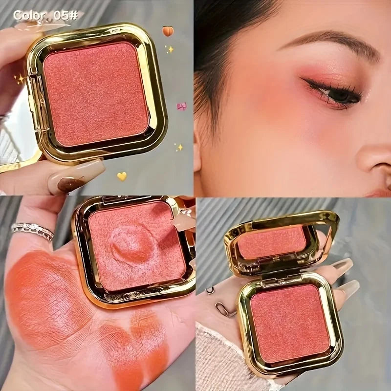 Blush crème pailleté fin – Effet stéréo, mat et perlé, couleur naturelle longue tenue – Contouring du visage