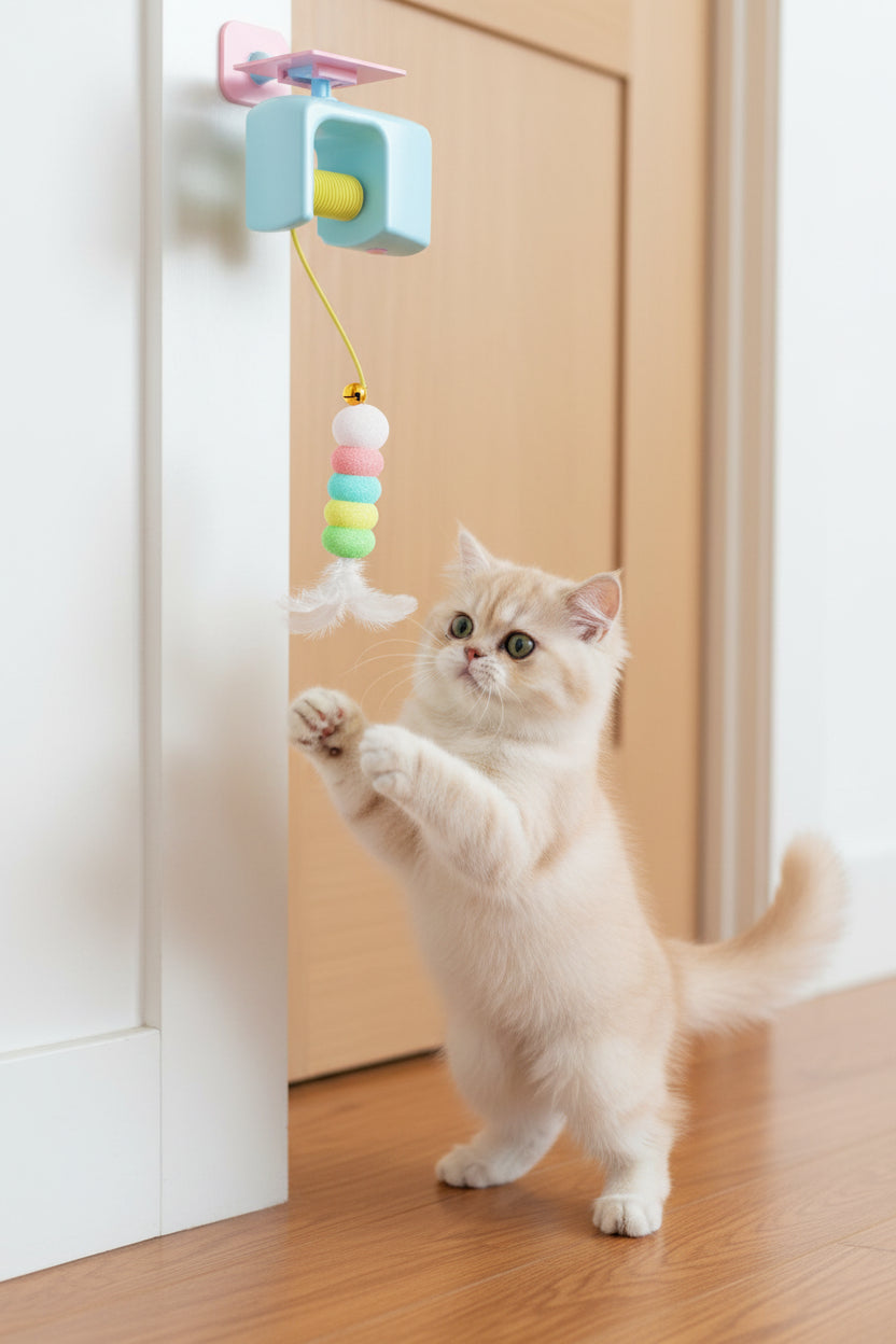 Rechargeable Interactive Flying Bird Cat Toy – Automatic Hanging Door Teaser