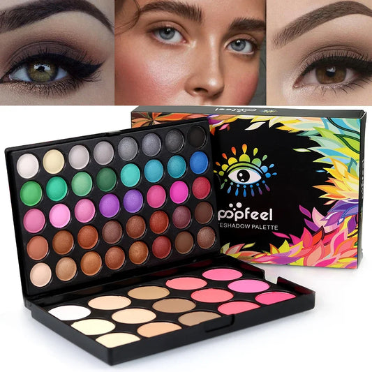 Coffret maquillage professionnel multi-fonction femme waterproof fards à paupières blush bronzer contour