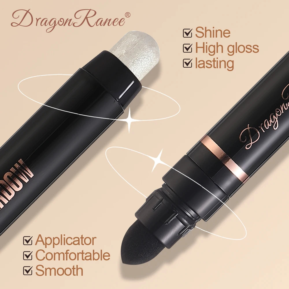 Crayon fard à paupières nacré, application en un geste, waterproof et anti-bavures, highlighter, texture soyeuse et délicate, scintillant