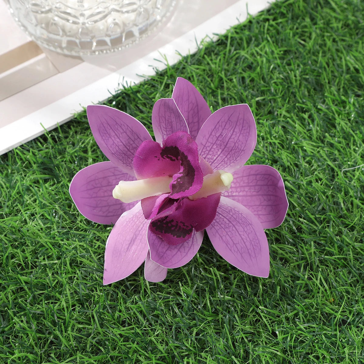 « Barrettes Femme – Fleurs Orchidée, Style Bohème »