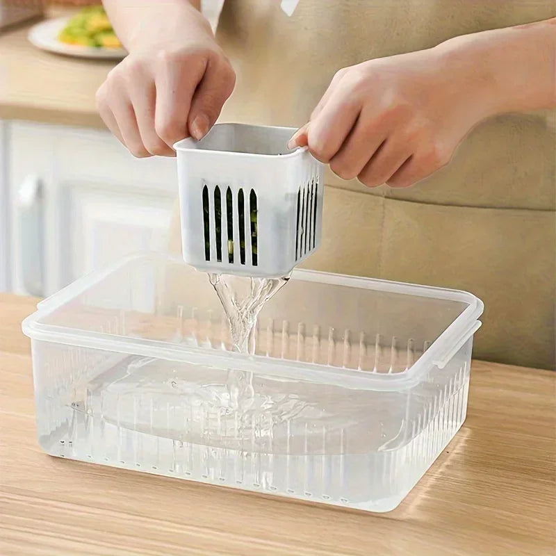 Airtight Food Storage Container with Lid – Fresh Box for Onion, Garlic & Fruit