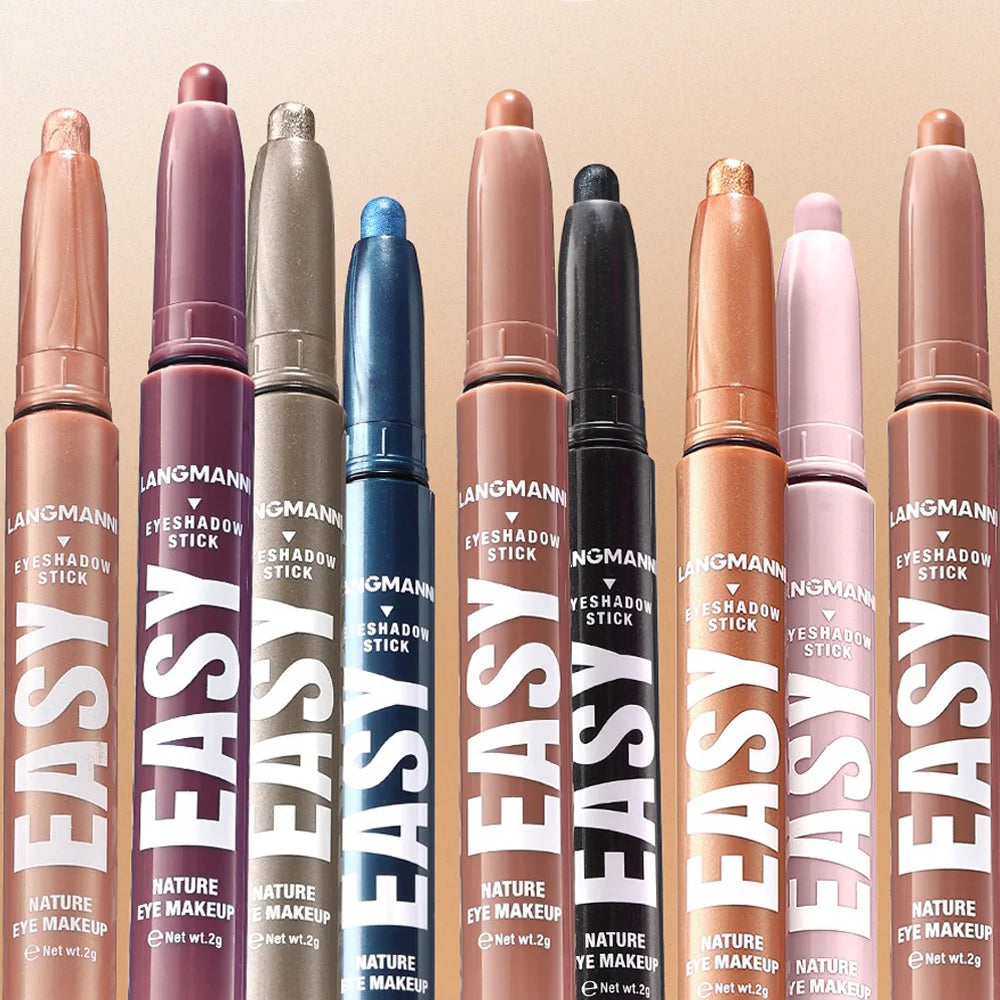 Crayon fard à paupières 12 couleurs, nacré et pailleté, mat et nude, haute pigmentation, waterproof