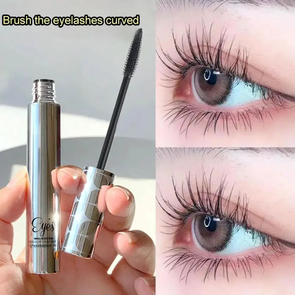 Mascara fibres de soie mat waterproof séchage rapide brosse ultra-fine allongeant et recourbant cils brun et noir nouveauté