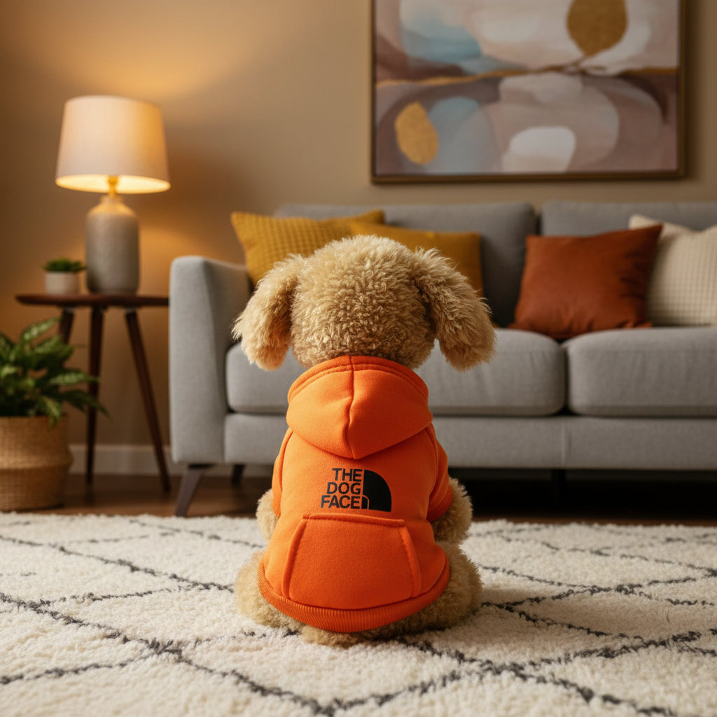 Pet Sweater with Denim Pocket – Warm Autumn & Winter Outfit for Dogs & Cats