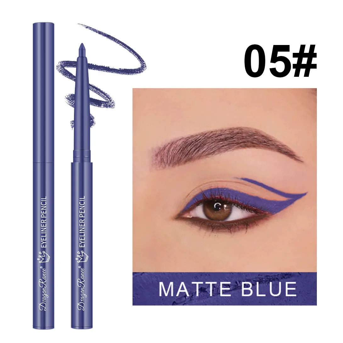 Eyeliner imperméable, résistant à la transpiration, non taché, facile à utiliser pour les débutants, vert, violet, noir, longue durée, non amovible