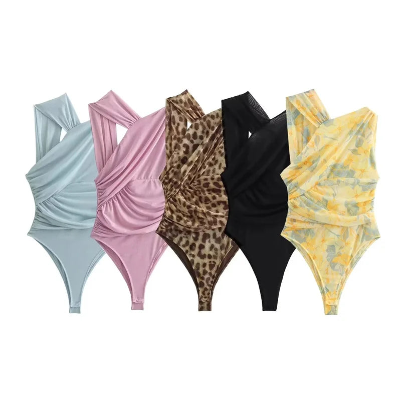 Bodysuit femme slim léopard