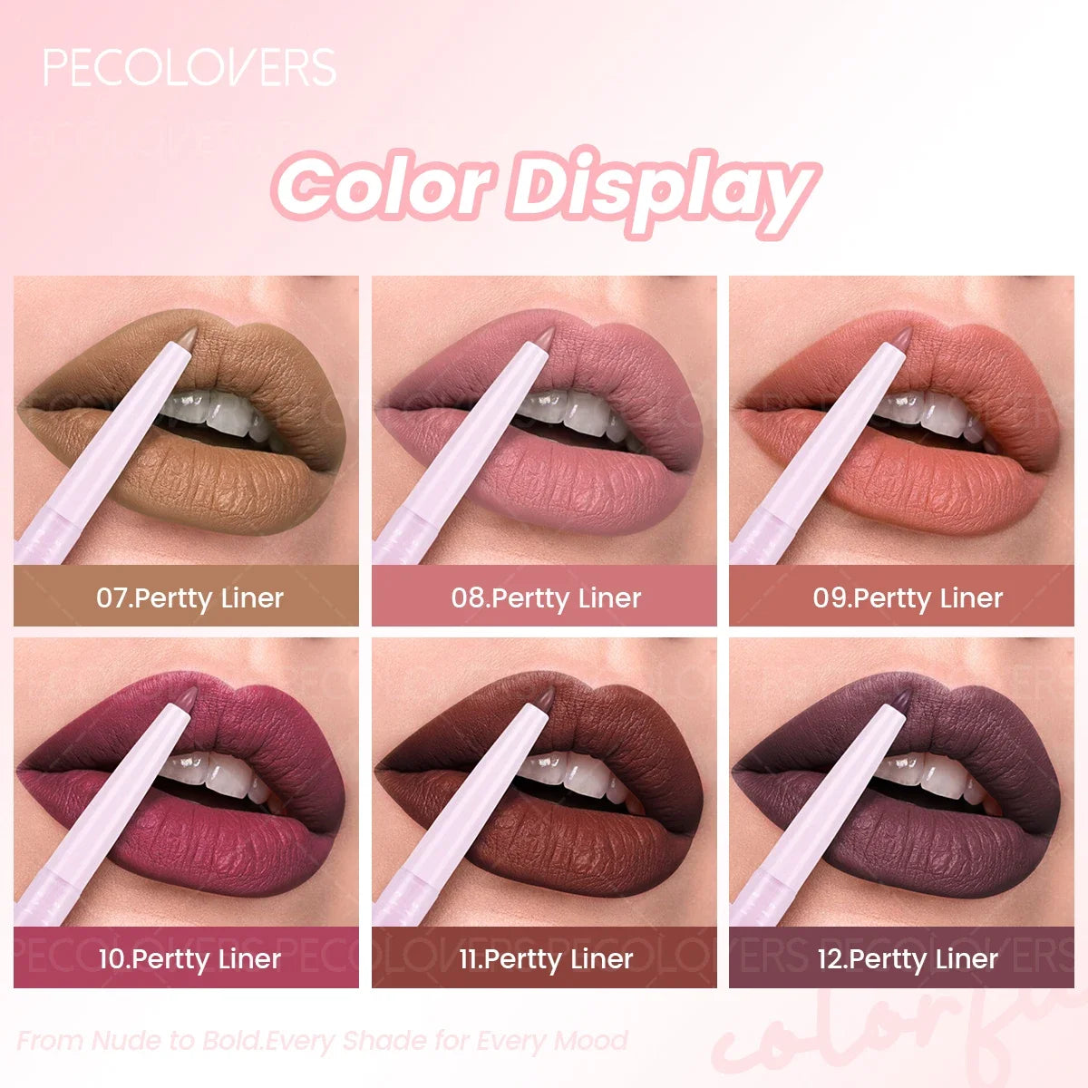 1 Pièce Crayon à Lèvres Nude – Texture Mat, Anti-Transfert, Pratique pour Voyage, Maquillage Quotidien