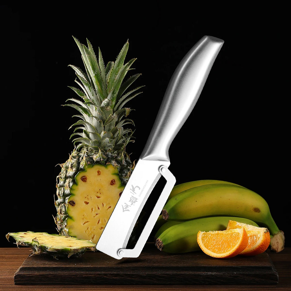 3-in-1 Multifunction Stainless Steel Peeler – Vegetable & Fruit Peeler, Slicer and Shredder Kitchen Tool
