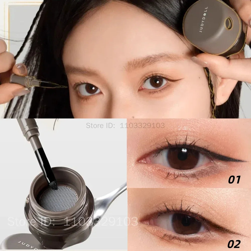 Eyeliner gel  – noir ou marron, waterproof, anti-bavure, longue tenue, séchage rapide, maquillage des yeux