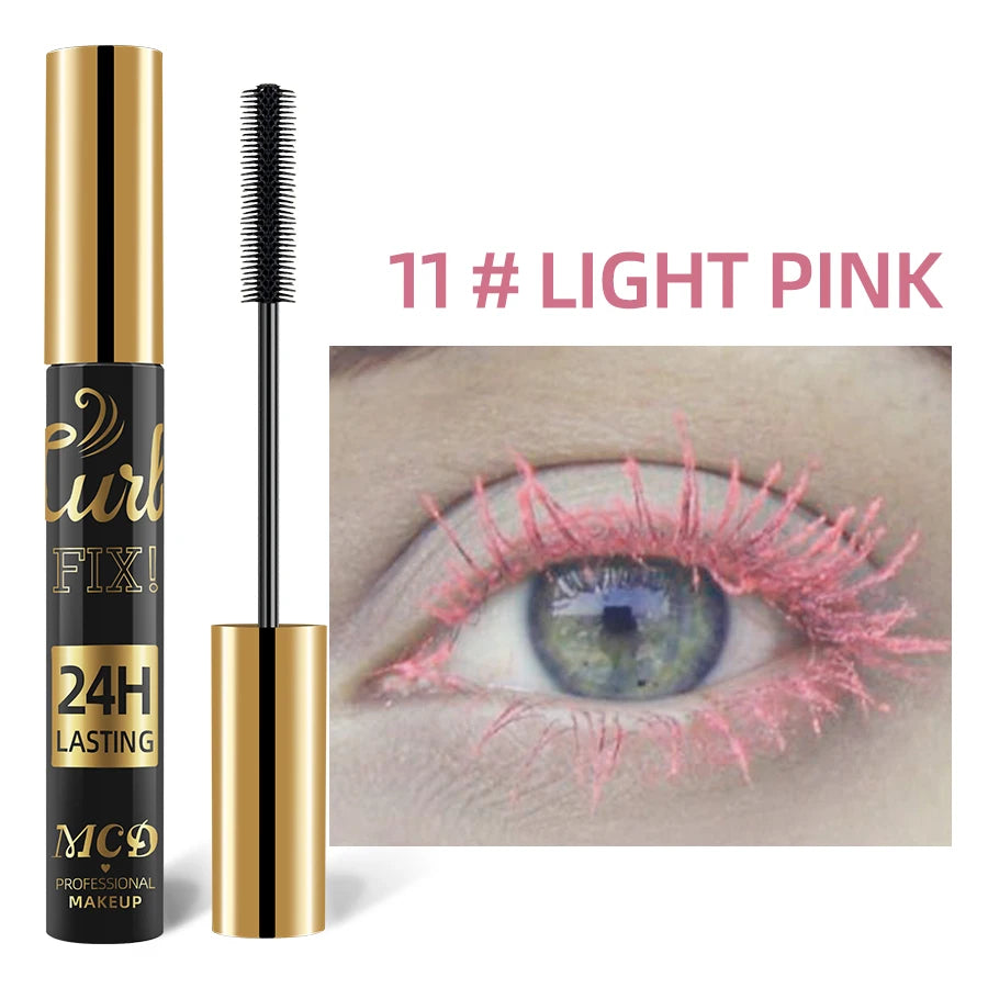 Mascara 5D waterproof vibrant 9 couleurs longue tenue recourbant bleu, vert, noir extensions cils