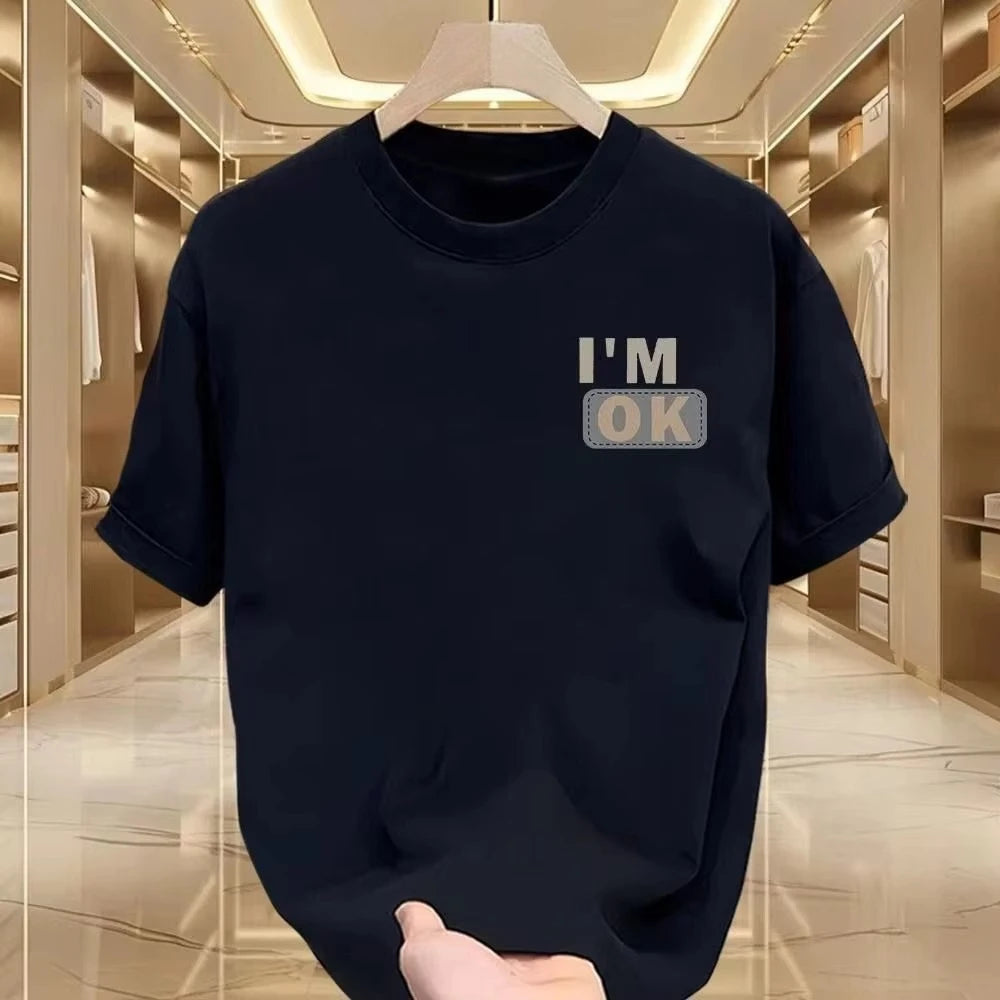 Haut imprimé multi-compliment unisexe, nouveau Style, T-Shirt à manches courtes, marque tendance, col rond, coupe ample, décontracté