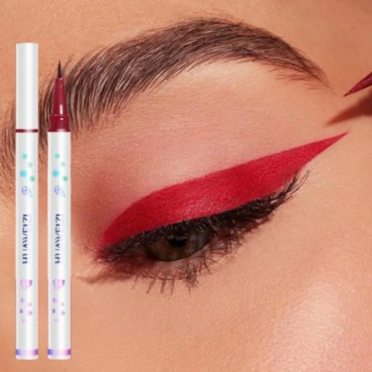 Eyeliner liquide blanc, imperméable et résistant à l'huile, sans taches, stylo ver à soie, vente en gros, Eyeliner marron de couleur Ultra-fin