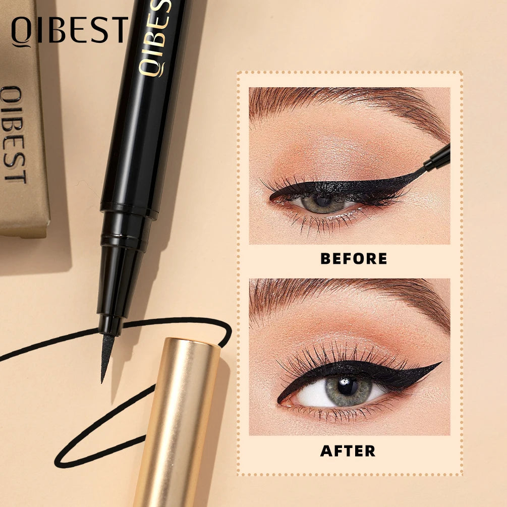 Eyeliner liquide noir longue tenue, waterproof, séchage rapide, ne coule pas, effet naturel