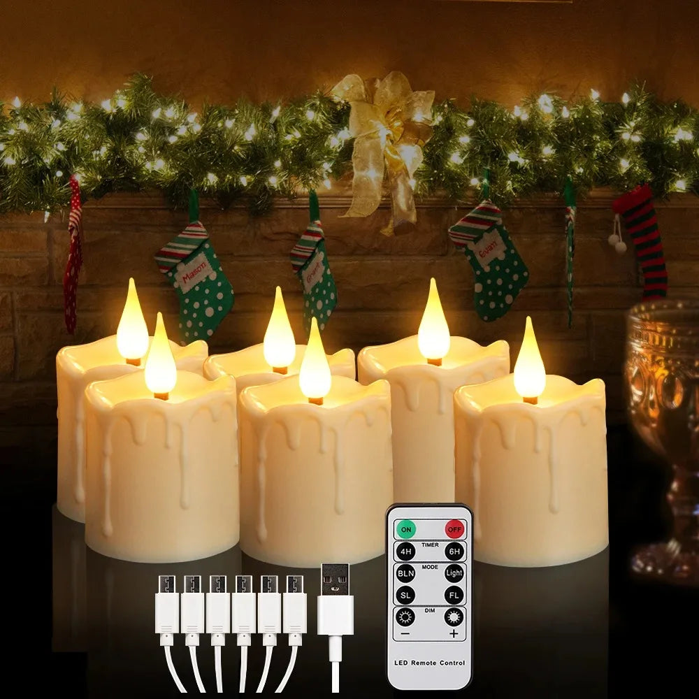 Rechargeable Waterproof LED Candles – Flameless Remote-Control Tea Lights for Home Decor