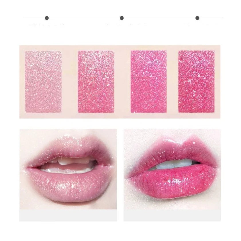 Rouge à lèvres pailleté à changement de couleur selon la température – Tenue longue durée | Waterproof | Teintes rouge et rose | Maquillage sexy pour lèvres