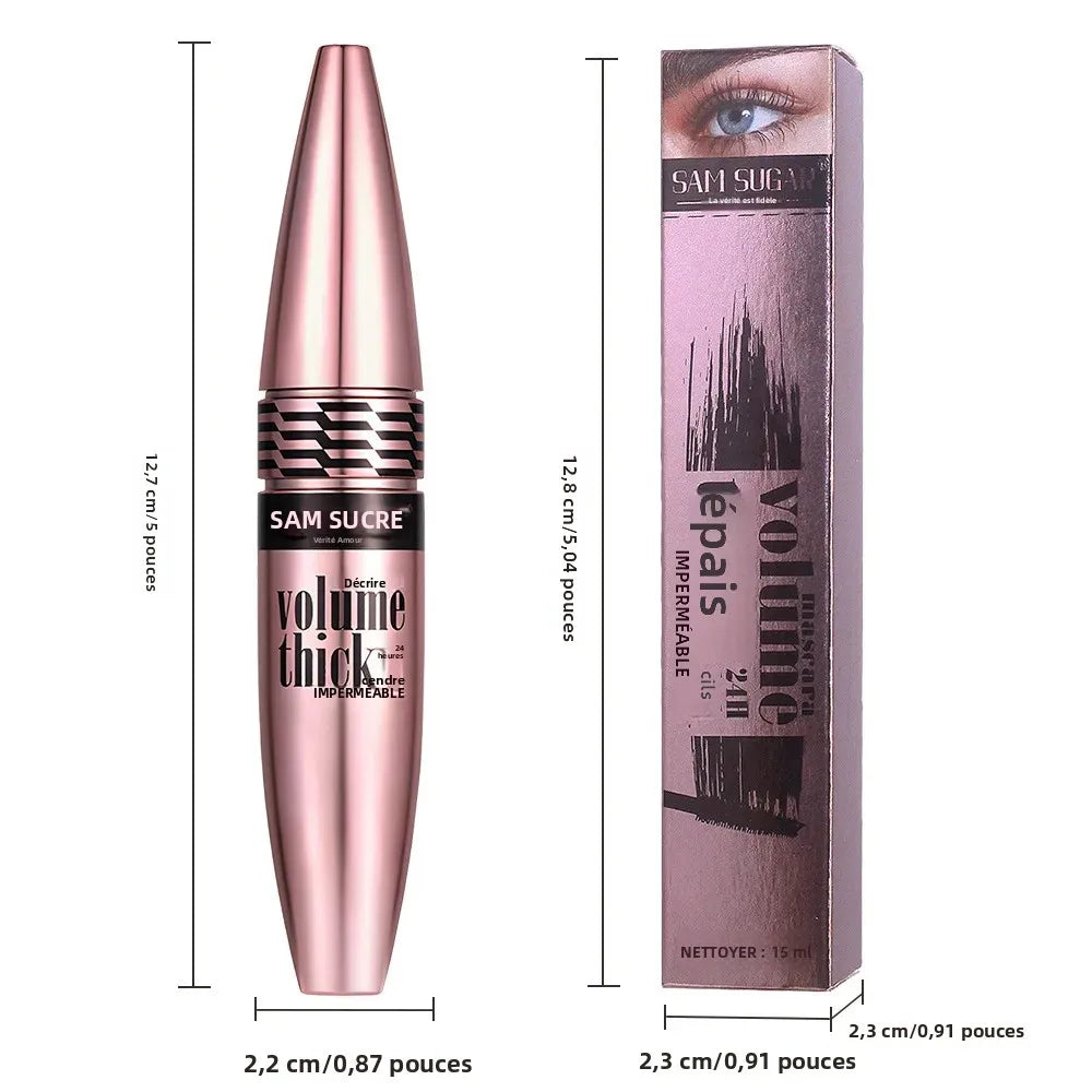 Mascara anti-bavure volumisant allongeant recourbant séchage rapide sans flocons coloré maquillage yeux femme