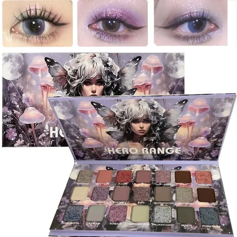 Palette de Fards à Paupières 21 Couleurs — Teintes Mattes, Scintillantes et Métalliques, Maquillage Professionnel, Paillettes, Tenue Longue Durée