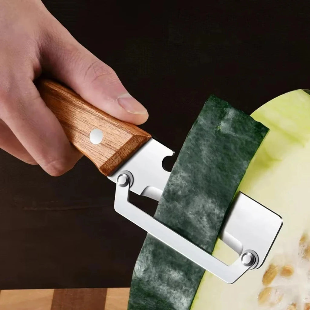 Wooden Multifunction Vegetable Peeler – Ergonomic Fruit & Vegetable Peeling and Slicing Tool