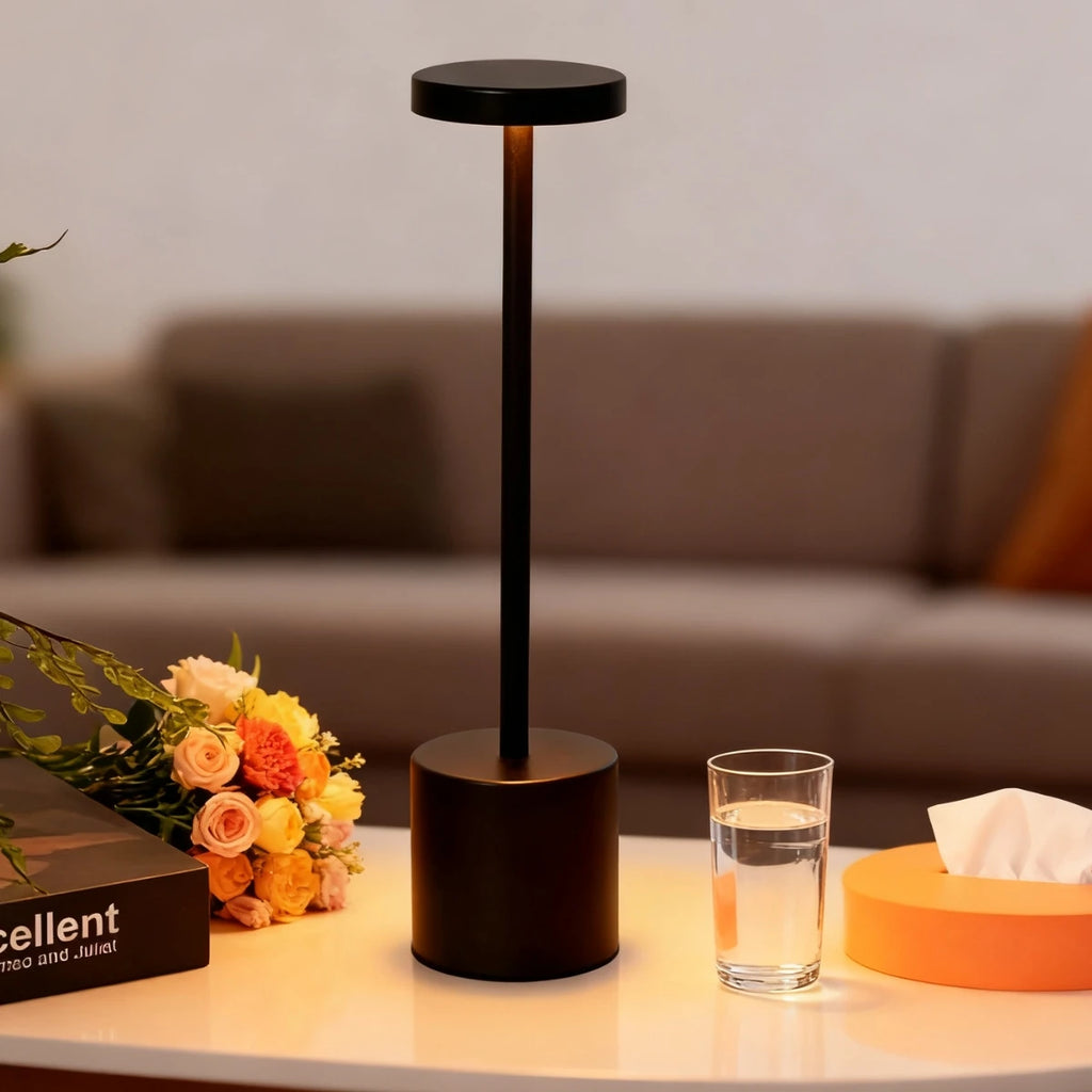 LED Ambient Table Lamp – USB Rechargeable Touch-Control Dimmable Night Light