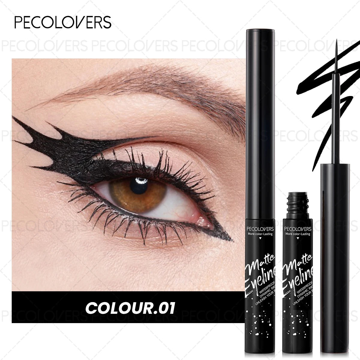 1 crayon eyeliner liquide mat waterproof longue tenue, sans bavure, idéal pour les cadeaux