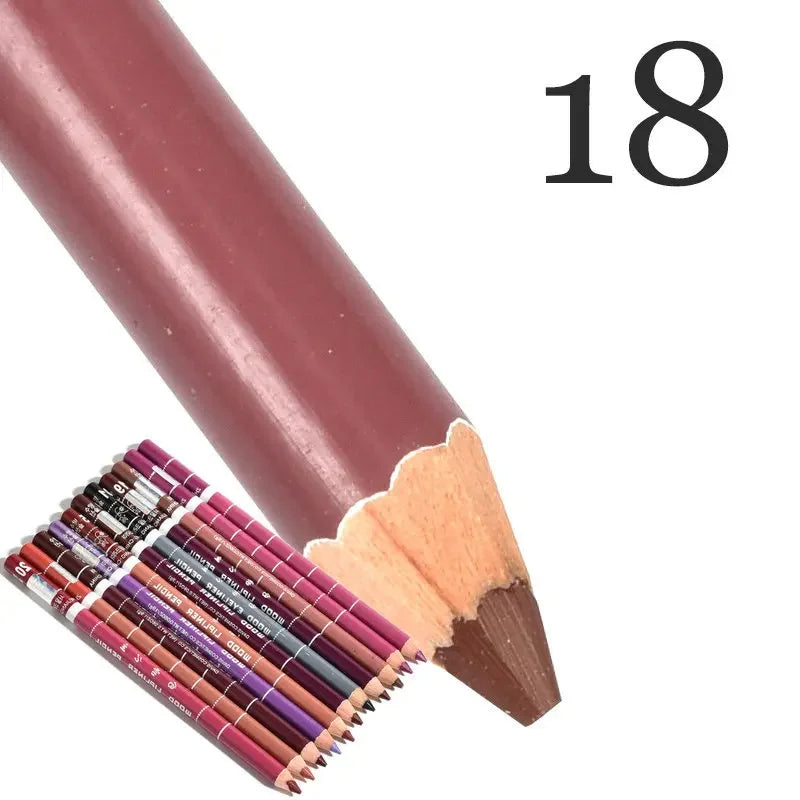 Set 28 Couleurs Crayons à Lèvres Waterproof – Mat, Teintes Nude et Rouge, Longue Tenue, Anti-Transfert, Maquillage des Lèvres pour Femmes, Fête