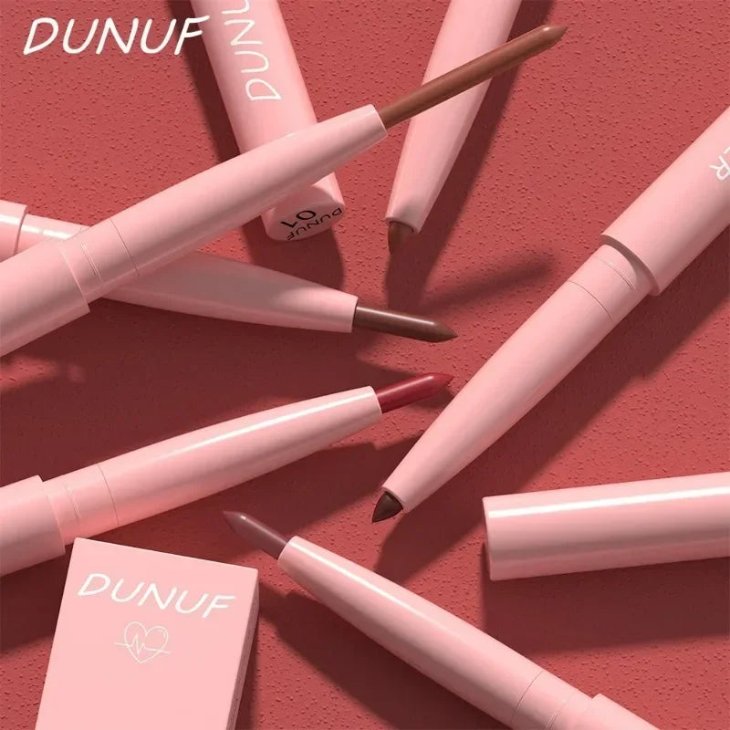 Set de 12 Crayons à Lèvres Velours Mat – Application Facile, Texture Douce et Lisse | Maquillage des Lèvres Nude, Rouge et Marron | Couleur Longue Tenue