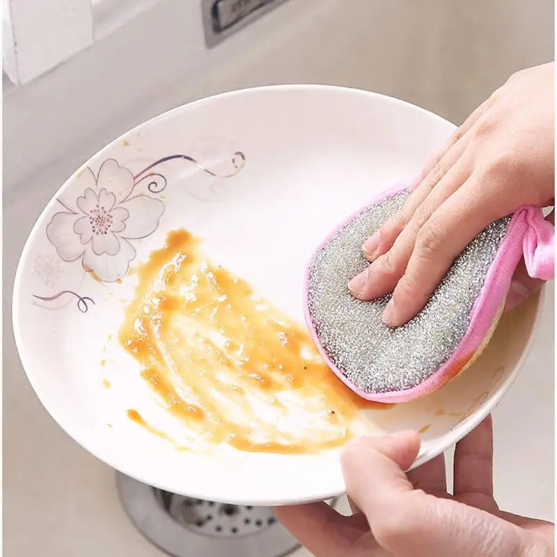 Reusable Double-Sided Dishwashing Sponges – Kitchen Cleaning Sponge Set