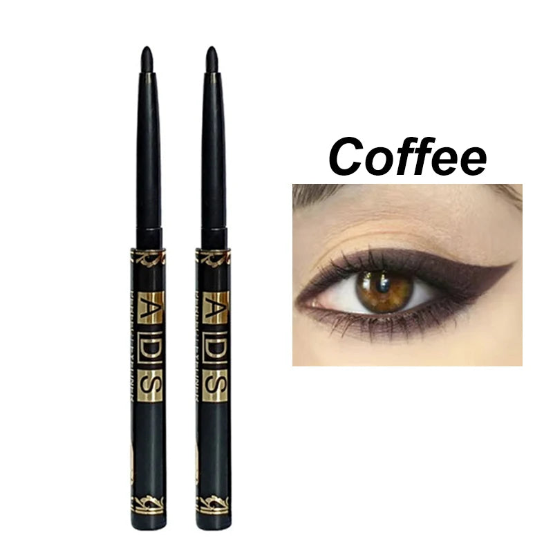 Crayons Eyeliner Noir Waterproof — disponible en 1/2/5/12 pcs, longue tenue, facile à appliquer, gel mat anti-bavures pour un maquillage des yeux intense