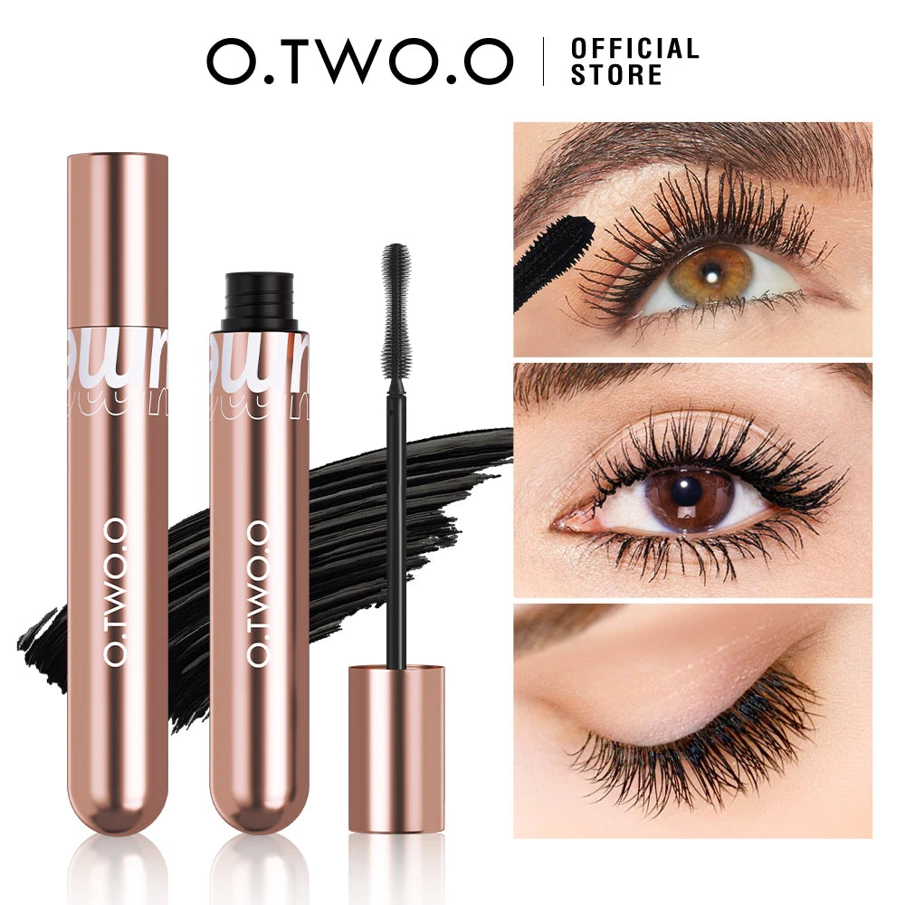 Mascara 4D fibres de soie waterproof volume et courbure cils épais allongeants nourrissant haute qualité