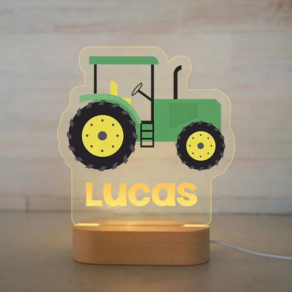 Personalized Animal Night Light with Custom Name – Acrylic LED Lamp for Kids' Bedrooms