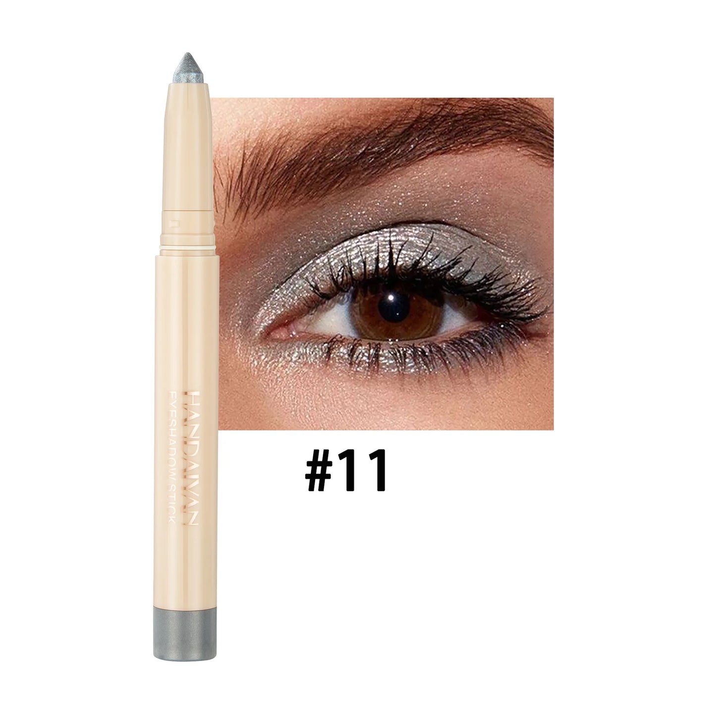 Crayon yeux dual-use – eyeliner et fard à paupières, mat, naturel, adapté pour maquillage de nuit ou clubbing, pointe ajustable