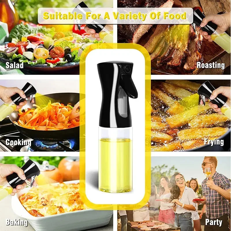 2-in-1 Oil Sprayer & Brush Bottle – 200ml / 300ml / 500ml Kitchen Oil Mister for Cooking, Baking & BBQ