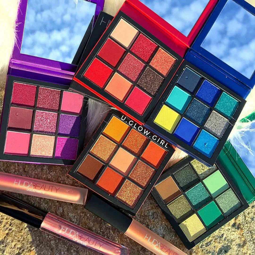 **« Palette fards à paupières 9 couleurs – Diamant, améthyste, rubis, or, mat et pailleté »**