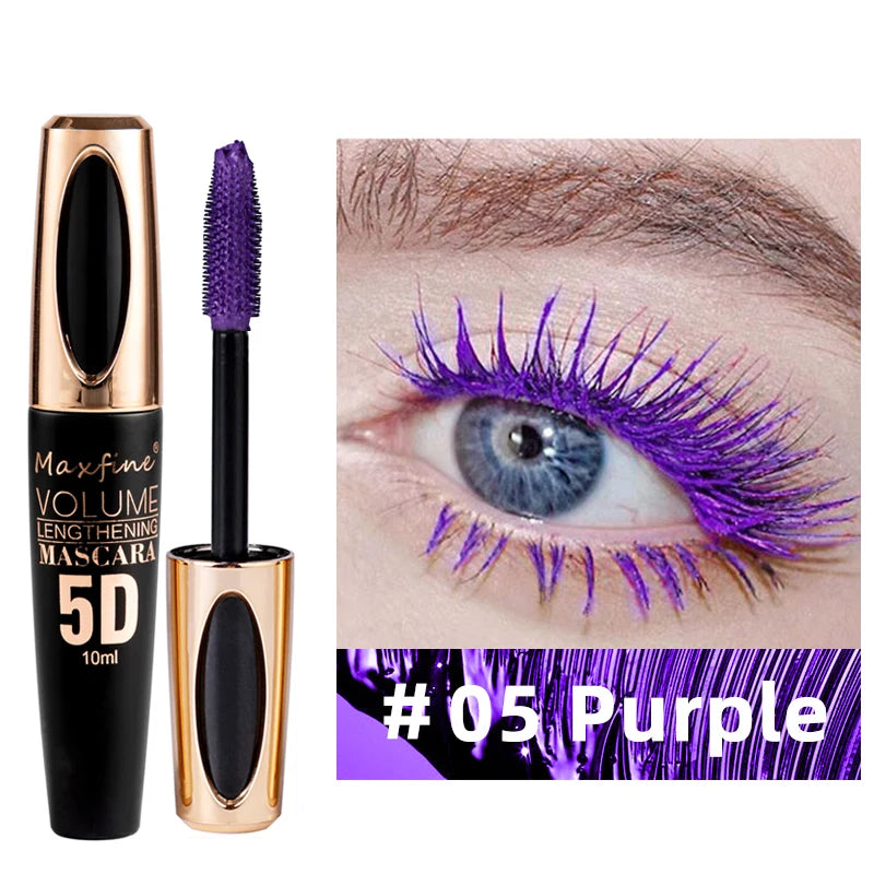 Mascara 5D fibres de soie grands yeux noir intense longue tenue waterproof