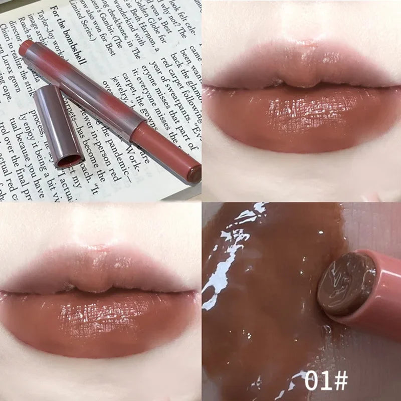 Rouge à Lèvres Gelée Fraise – Hydratant, Gloss Transparent, Non Collant, Teinte Brillante, Maquillage Coréen
