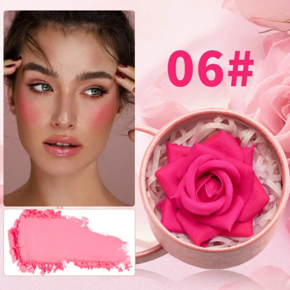 Blush 3D — Rose Tridimensionnel, Haute Brillance, Illumine Naturellement le Teint, Petites Pétales, Maquillage Nude