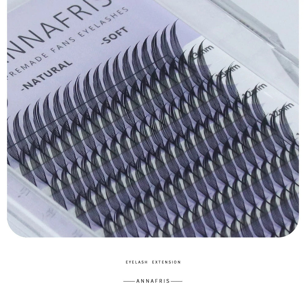 Extensions de cils – Éventails prémontés, cils naturels en cachemire, style manga – Faux cils doux et naturels